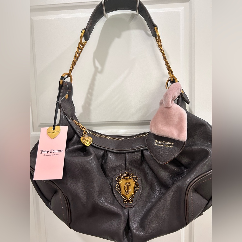 Juicy Couture Hobo Romance Bag with Pink Lining